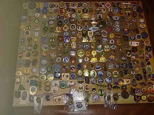 Large international collection of sport Bowls Badges sport badges