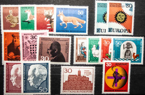 Germany, BRD 1967 complete, MNH