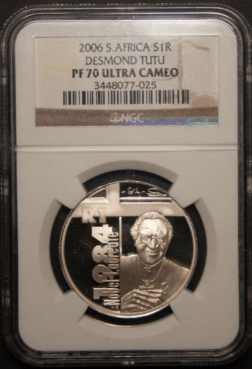 2006 1RAND DESMOND TUTU NGC PF70 ULTRA CAME0