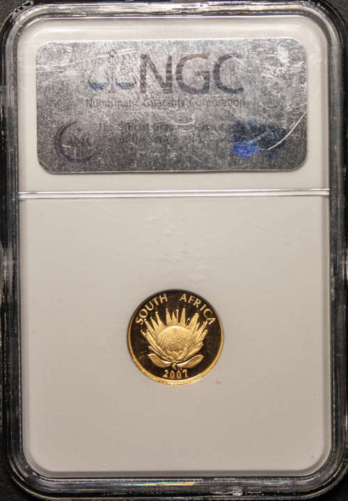 2007 5 Rand, Willem de Klerk Speech, NGC PF 70 Ultra Cameo