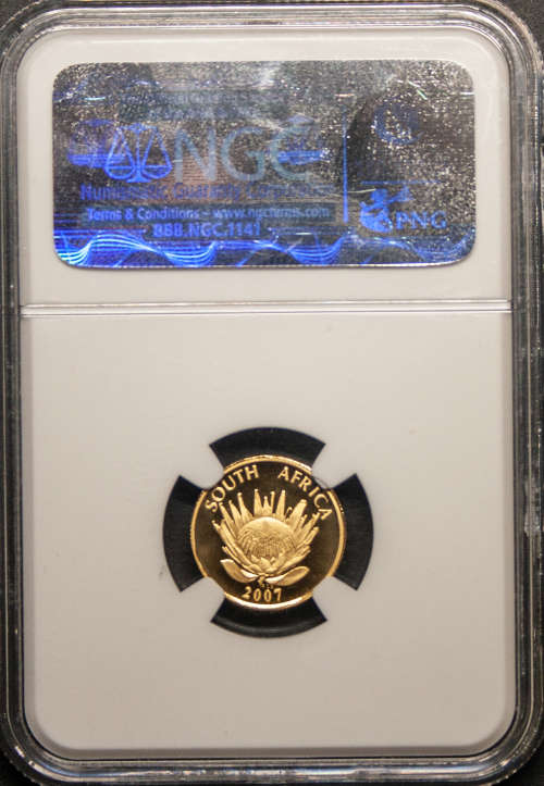2007 5 Rand Nelson Mandela, NGC PF 70 Ultra Cameo