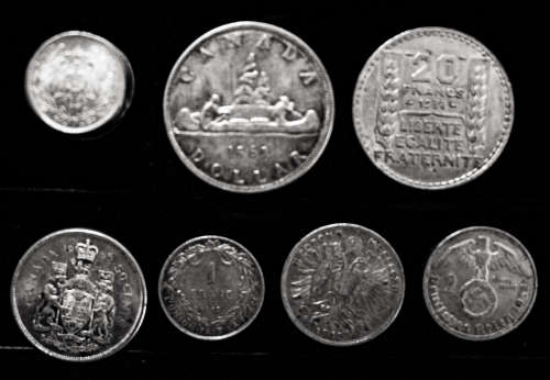 Various old high silver content coins