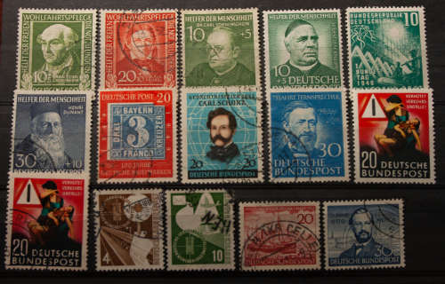 Early BRD (Germany) stamps, VF used and MNH