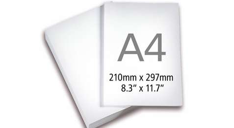 1 Sheet of A4 Printing Paper (Folded)