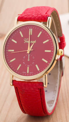 Geneva Ladies fashion Watch Red