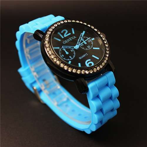 Geneva Ladies fashion watch Sky Blue