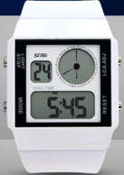 Skmei 3ATM Water Resistant LED Watch White