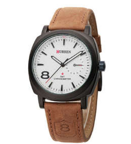 Curren Men's Leather Watch White