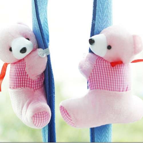 A Pair Tieback Little Bear Curtain Buckle