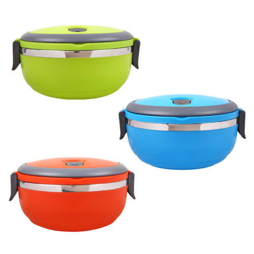 Stainless steel thermal insulation lunch box blue