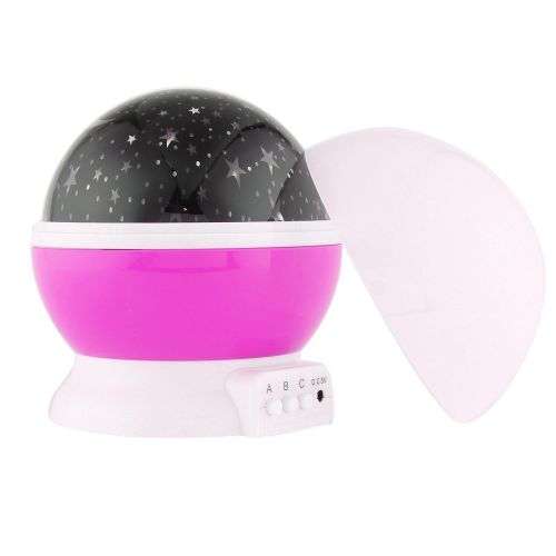 Rotating Star Master Night Light Pink