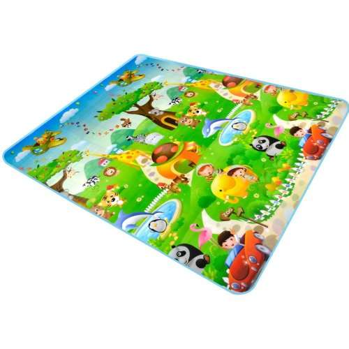 Double sided Baby Crawl/Play Mat Zoo