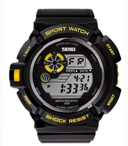 Skmei Men's Water Resistant Watch Yellow