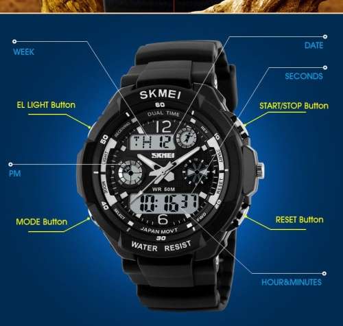 Skmei Men's Water Resistant Watch Yellow