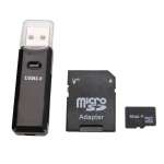 32GB Micro SD Card + SD Card Adapter + Card Reader Black