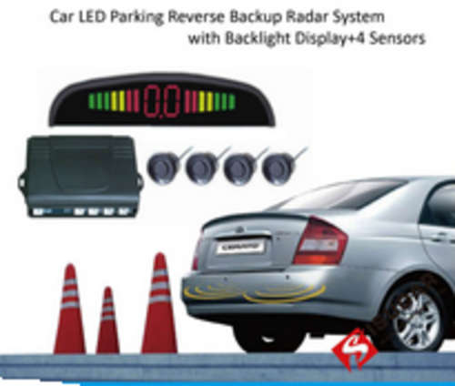 12V Car LED Parking Reverse Backup Radar System With Backlight Display 4 Sensors