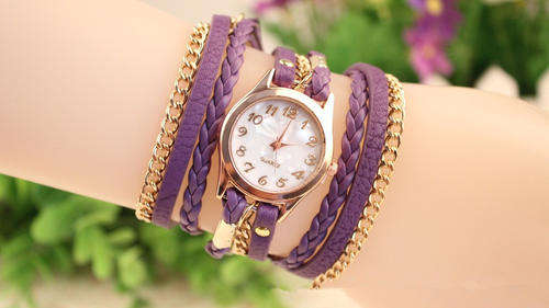 Brown Braided Rope bracelet fashion watch