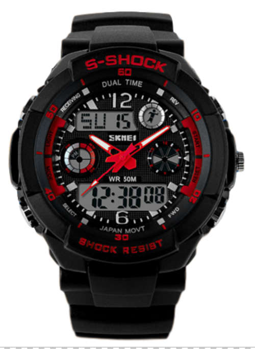 SKMEI Men's 5ATM WATER RESISTANT Sports Watch Red
