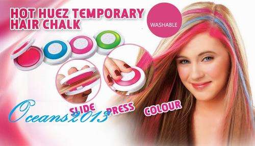 Four-Pack of Hot Huez Press-N-Slide Hair Chalk