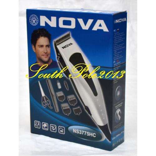 NOVA Electric Hair Beard Trimmer Professional with 4 attachments Scissors + Comb