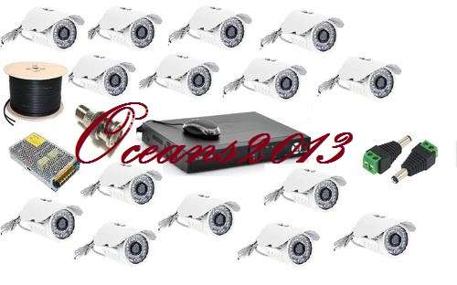 HDMI 16 CH CCTV; 3G & WIFI Phone Viewing DVR 900TVL INCLUDING 18 CH POWER SUPPLY