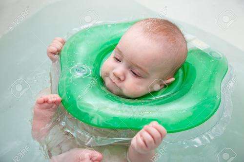 Infant neck ring single-circle baby swim ring bunts newborn collapsibility