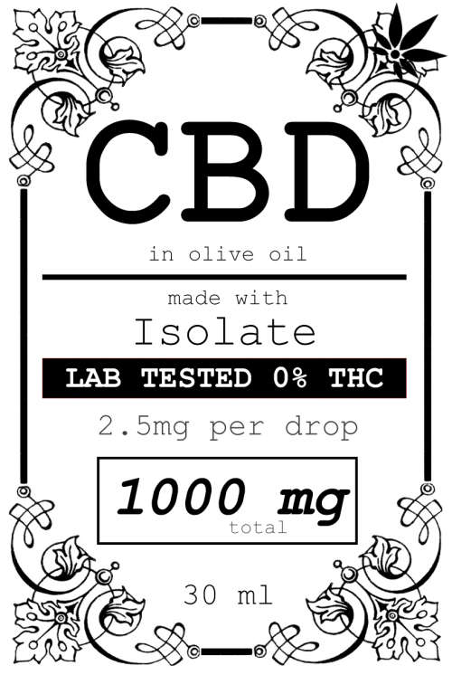 1000mg CBD in olive oil