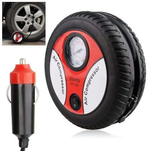 260PSI DC 12V Portable Electric Auto Car Mini Tire Inflator Pump Air Compressor