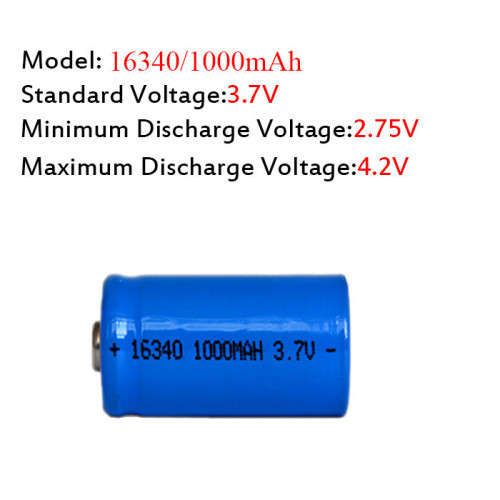LC 16340 Rechargeable Battery 3.7V