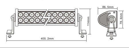 Spotlight LED Light Bar 24 LED 72W