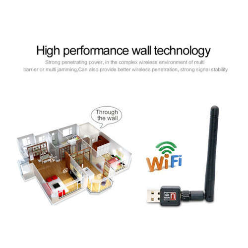 Mini USB WiFi Wireless Adapter Network LAN Card 802.11n/g/b 150Mbps With Antenna