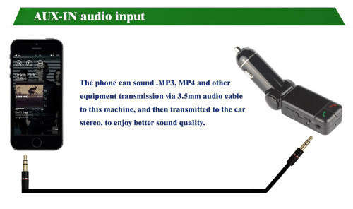 LCD Bluetooth Charger with handfree MP3 Player/ FM Radio Adapter Transmitter USB Charger
