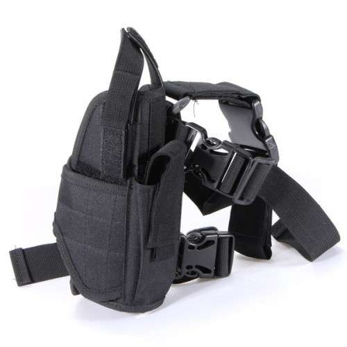 Outdoor Hunting Tactical Holster Puttee Nylon Holster Quick Release Buckle Pouch