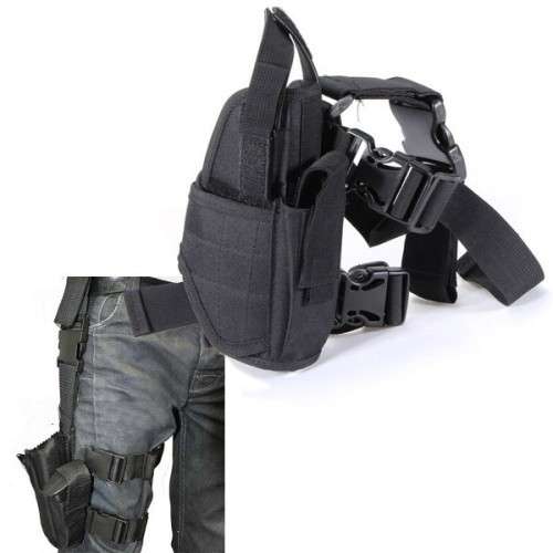 Outdoor Hunting Tactical Holster Puttee Nylon Holster Quick Release Buckle Pouch