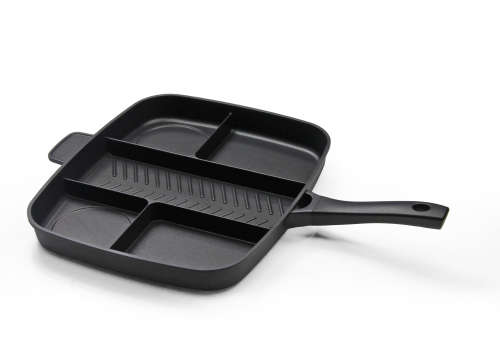 32x38cm Divided Frying Pan For All-in-One Cooked Breakfast and More