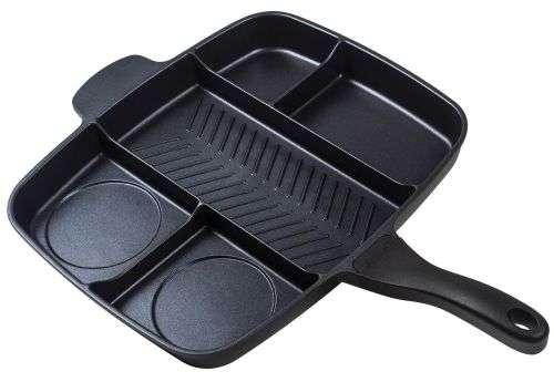 32x38cm Divided Frying Pan For All-in-One Cooked Breakfast and More