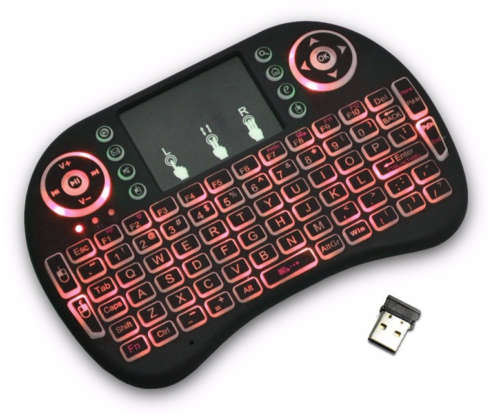 Mini Backlit Wireless Touchpad Keyboard Air Mouse