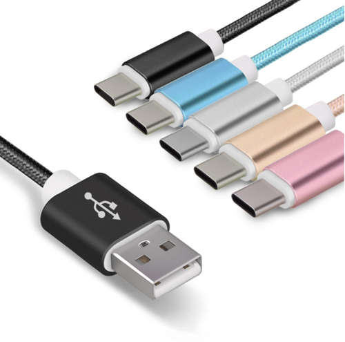 USB Type-c Line and Metal Plug Fast Charging Cable 100CM