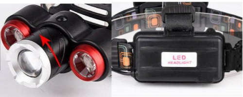 Rechargeable Headlamp XML T6+2R5 3 LED HeadLight High Quality