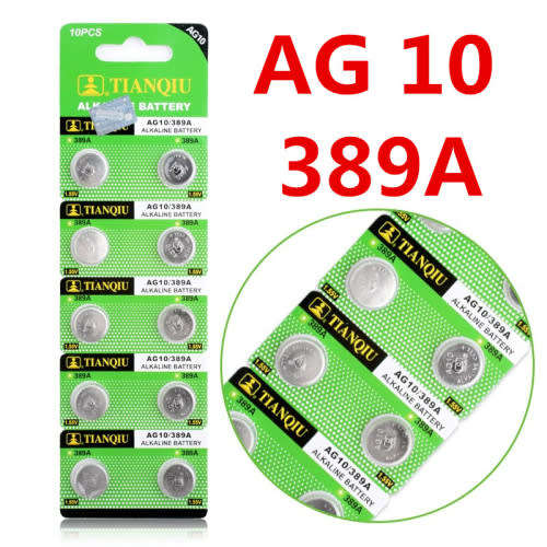 AG10 389A 1.55V Alkaline Battery 10pcs