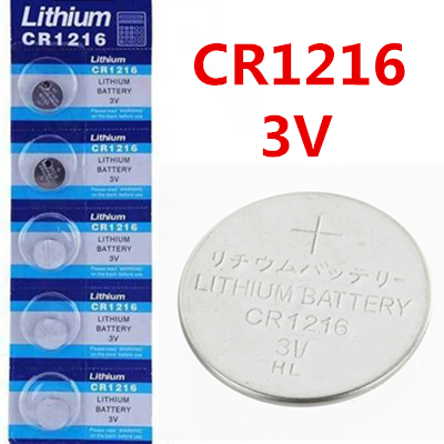 CR1216 3V Lithium Battery 5 piece Strip - 1216, DL1216, BR1216, ECR1216, 5034LC, LM1216