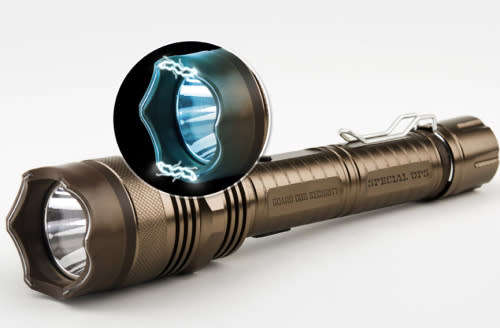 Rechargeable Metal Stun Gun With LED Torch