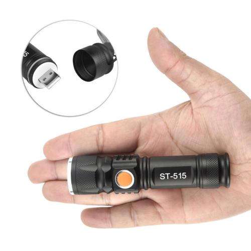 Mini USB Charging Flashlight Torch 3 Modes Light