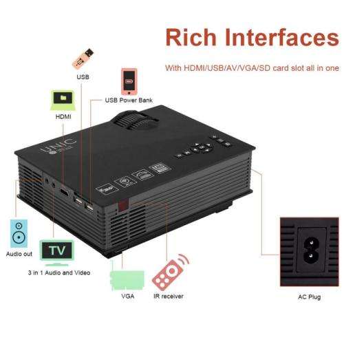 UNIC UC46 Mini Projector Simplified Micro LED Video Home Cinema WIFI Projector
