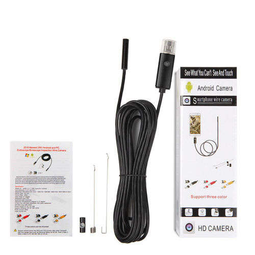 Waterproof Endoscope Camera Android Smartphone 6 LED 5.5mm USB Wire
