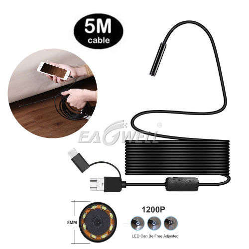 3in1 Type-C USB C Endoscope HD Borescope Waterproof Camera Tube For Samsung