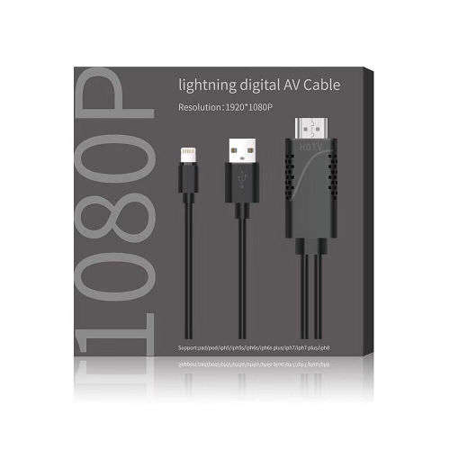 Lightning to HDMI Digital AV Adapter Cable 6ft with USB Charger For iPhone8 Plus