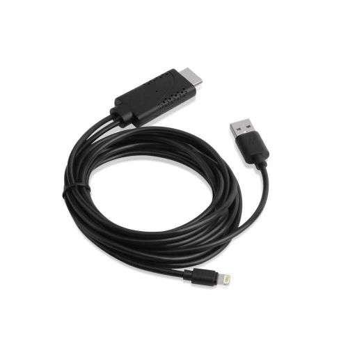 Lightning to HDMI Digital AV Adapter Cable 6ft with USB Charger For iPhone8 Plus