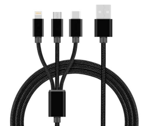 USB Cable 3 in 1 Multiple Charging Micro Type C Cable For iPhone 8 Plus Samsung Hua Wei
