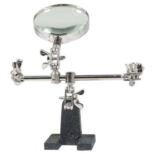 Soldering Third Hand Helping Stand Iron Magnifying Tool Hands Magnifier Holder
